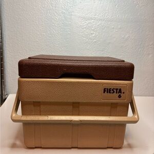 Fiesta Tan and Brown Storage Box